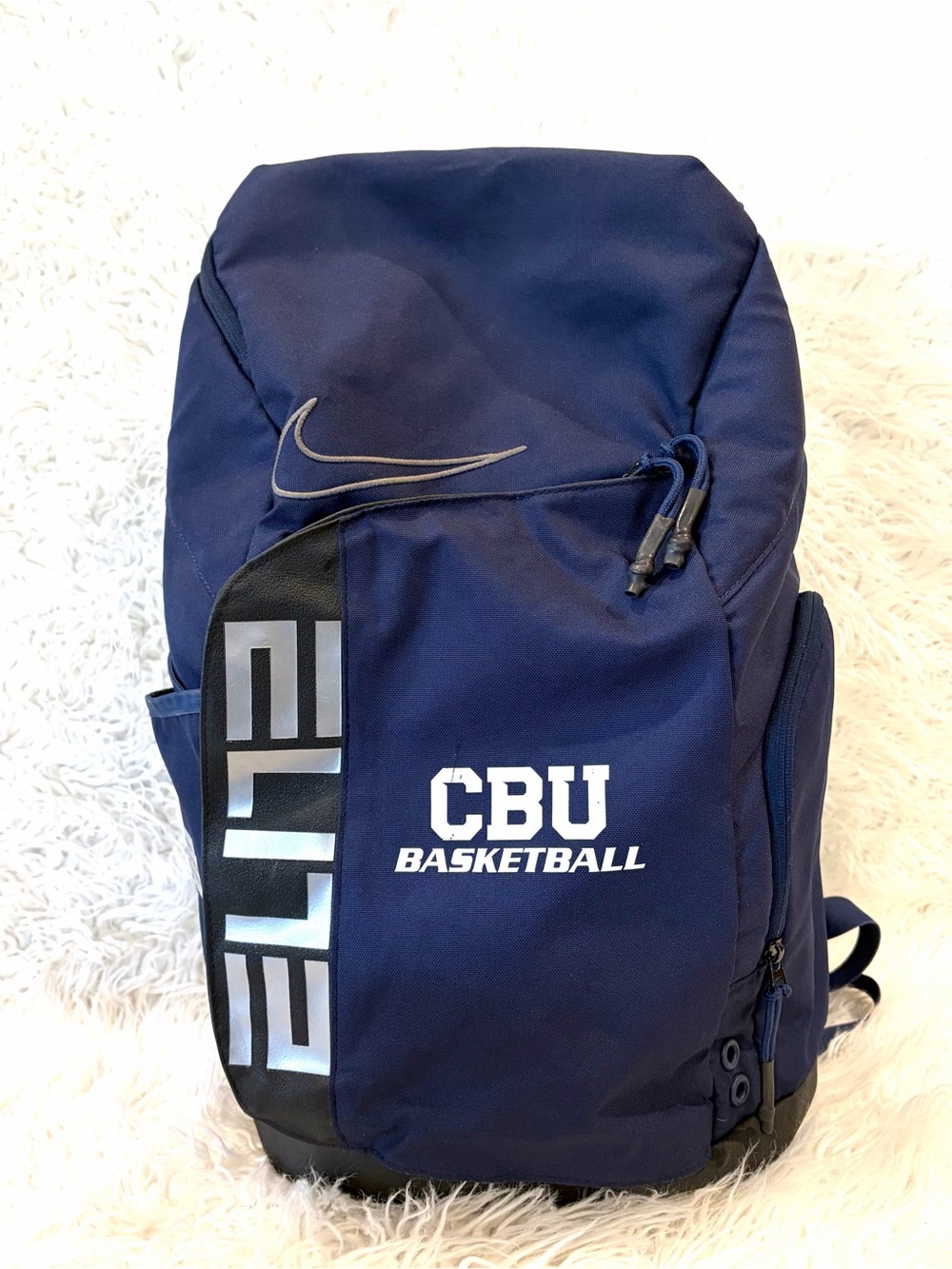 Nike Hoops Elite Basketball Backpack Navy Blue CBU Lancers Team Issued Excellent